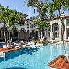 Wood Accents by the pool side, Coral Gables, FL