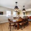Wood Floors natural refinishing, Space: Dining room, Coral Gables, Florida.Martinez Wood Floors Inc.