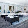 Engineered Oak Flooring installation. Space: Living room, Coral Gables, Florida.Martinez Wood Floors Inc.