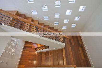 Hardwood Stairway Installation, Miami, Florida.Martinez Wood Floors Inc.
